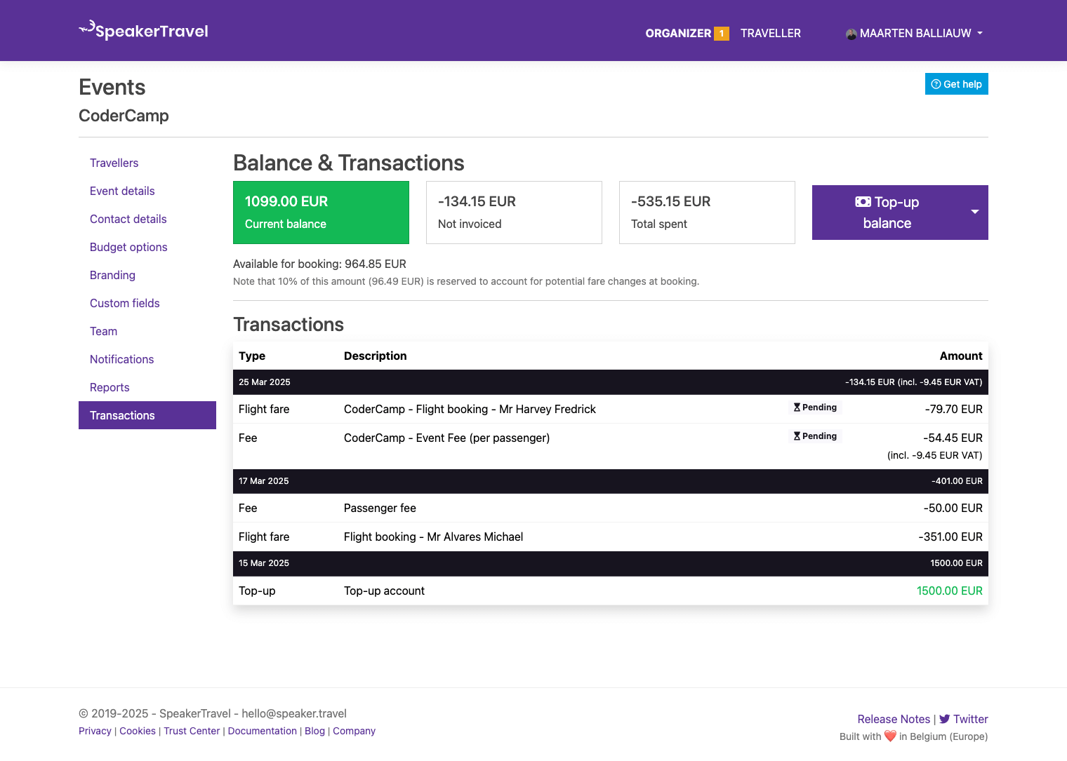 Overview of transactions